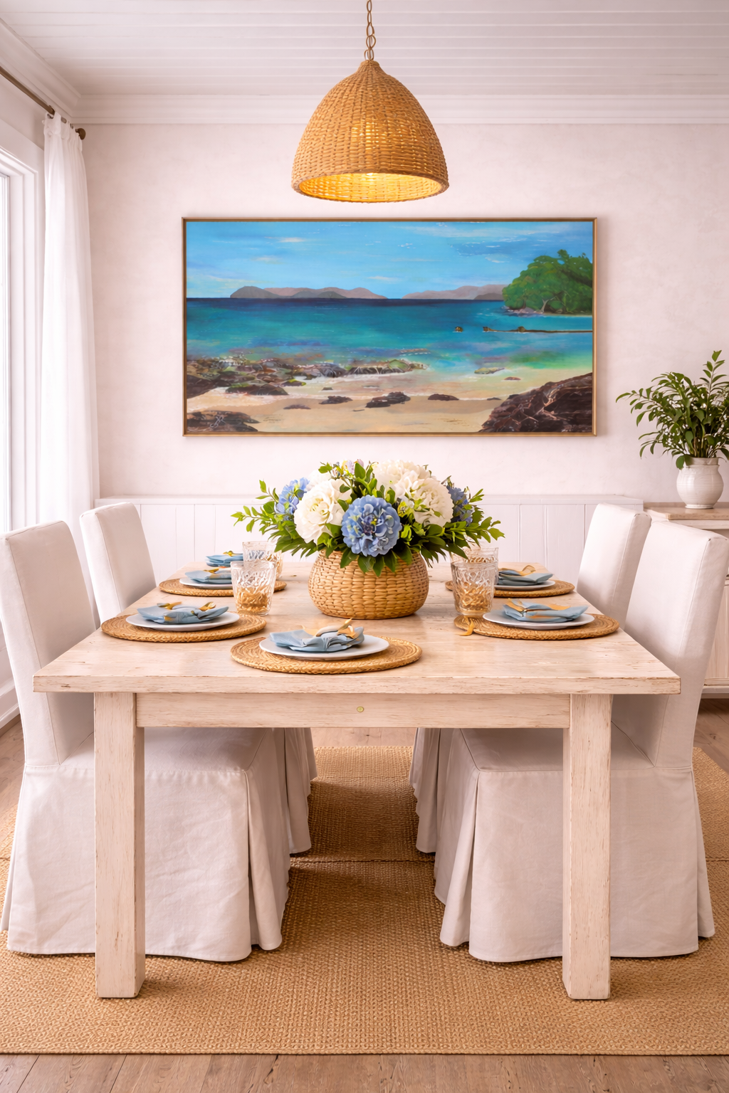 Sugar Beach Reef St. Thomas Framed Canvas Print – Caribbean Coastal Wall Art