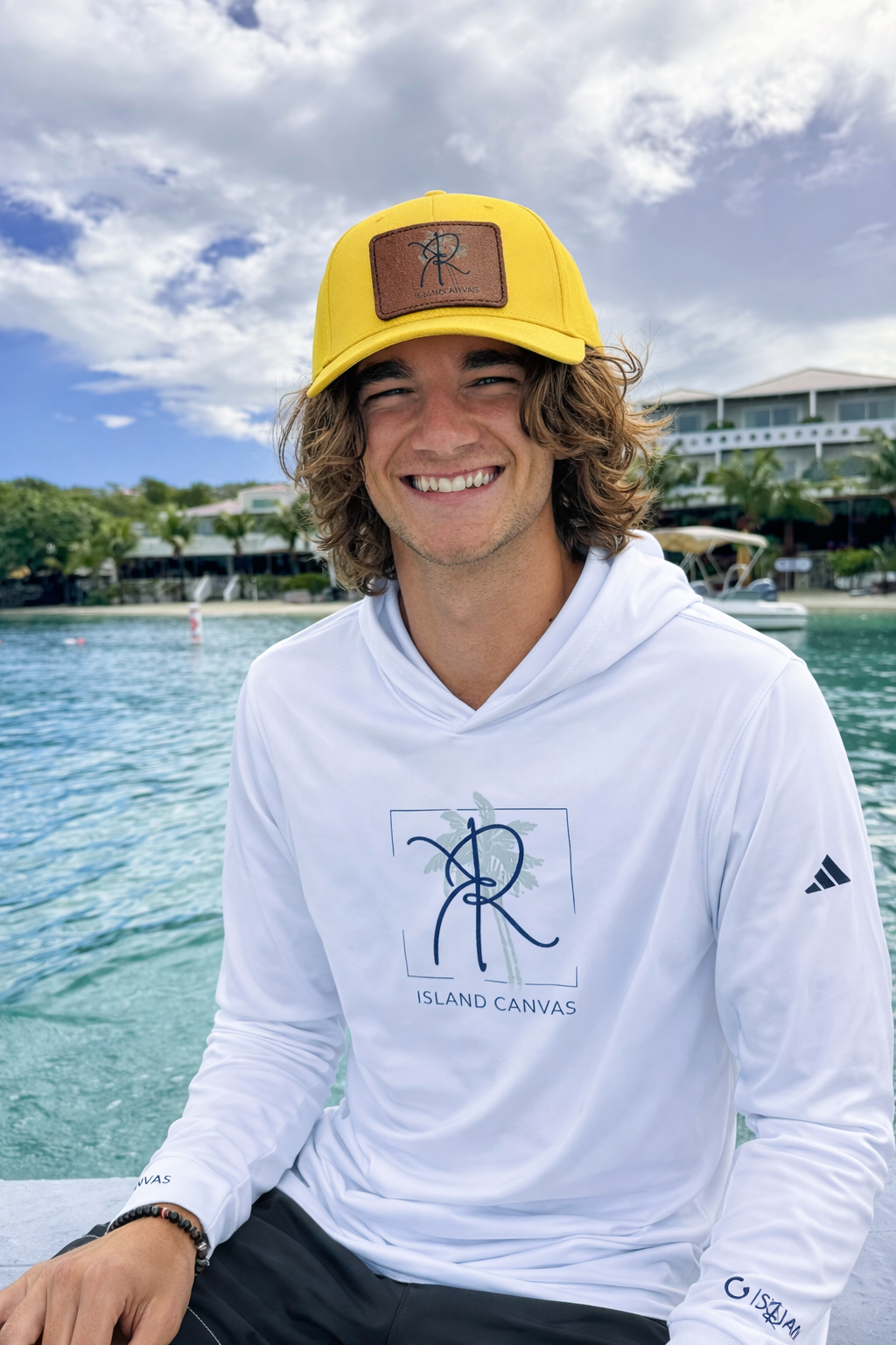 Leather Patch Baseball Cap — Palm Logo