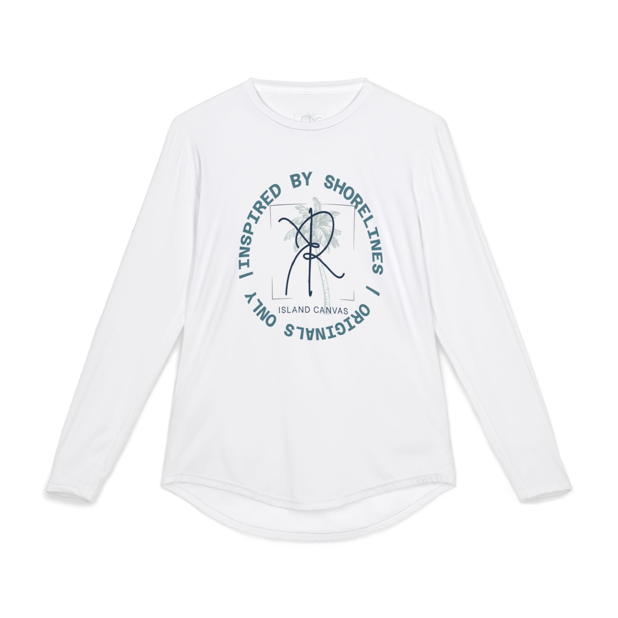 Long Sleeve Rashguard Tee - "Inspired by Shorlines" Palm Logo