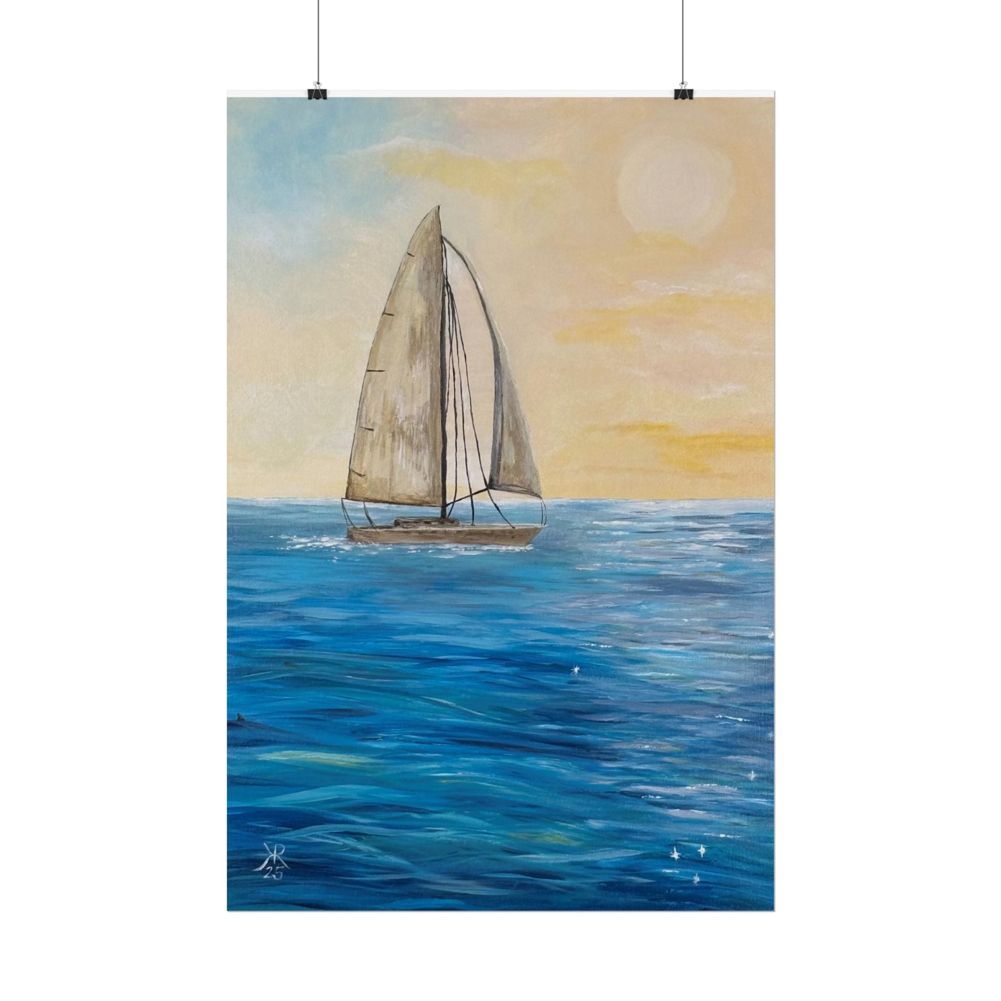 Sailing with Dolphins - Print