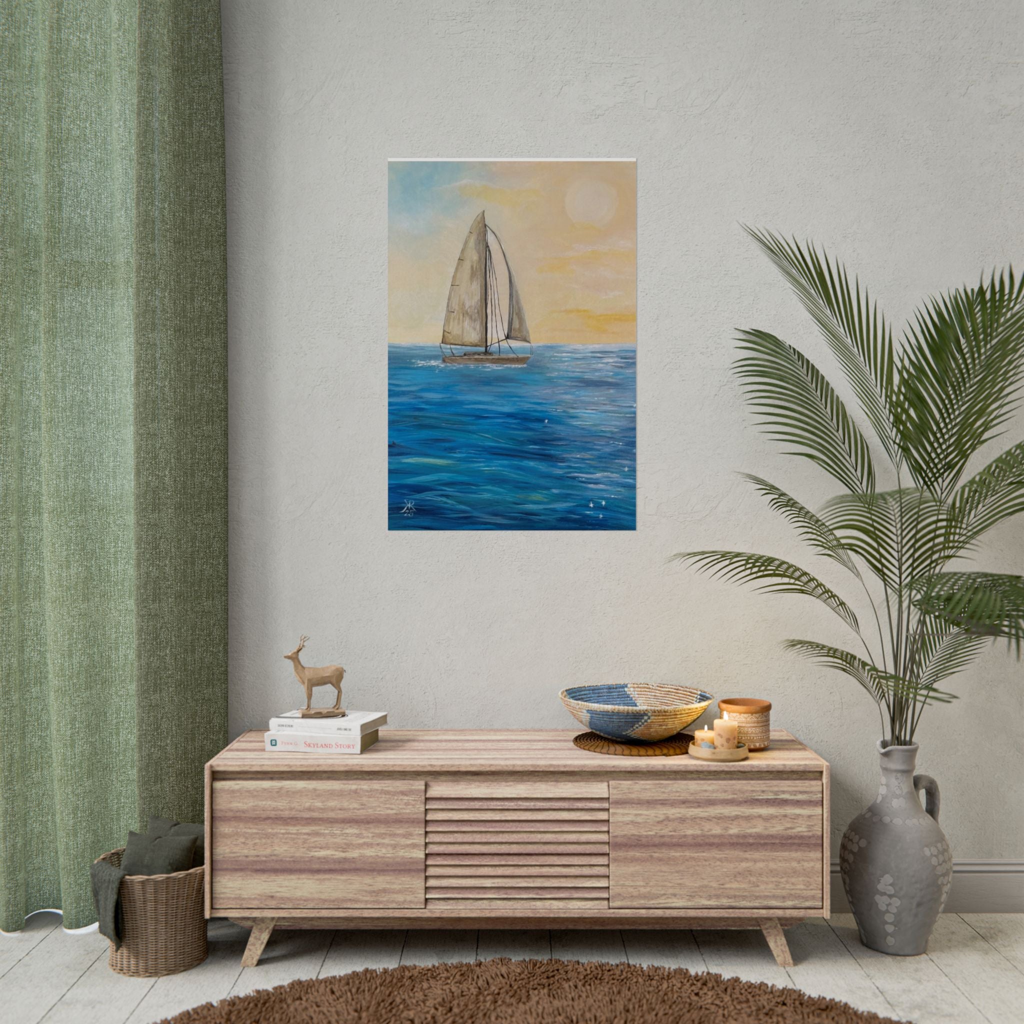 Sailing with Dolphins - Print
