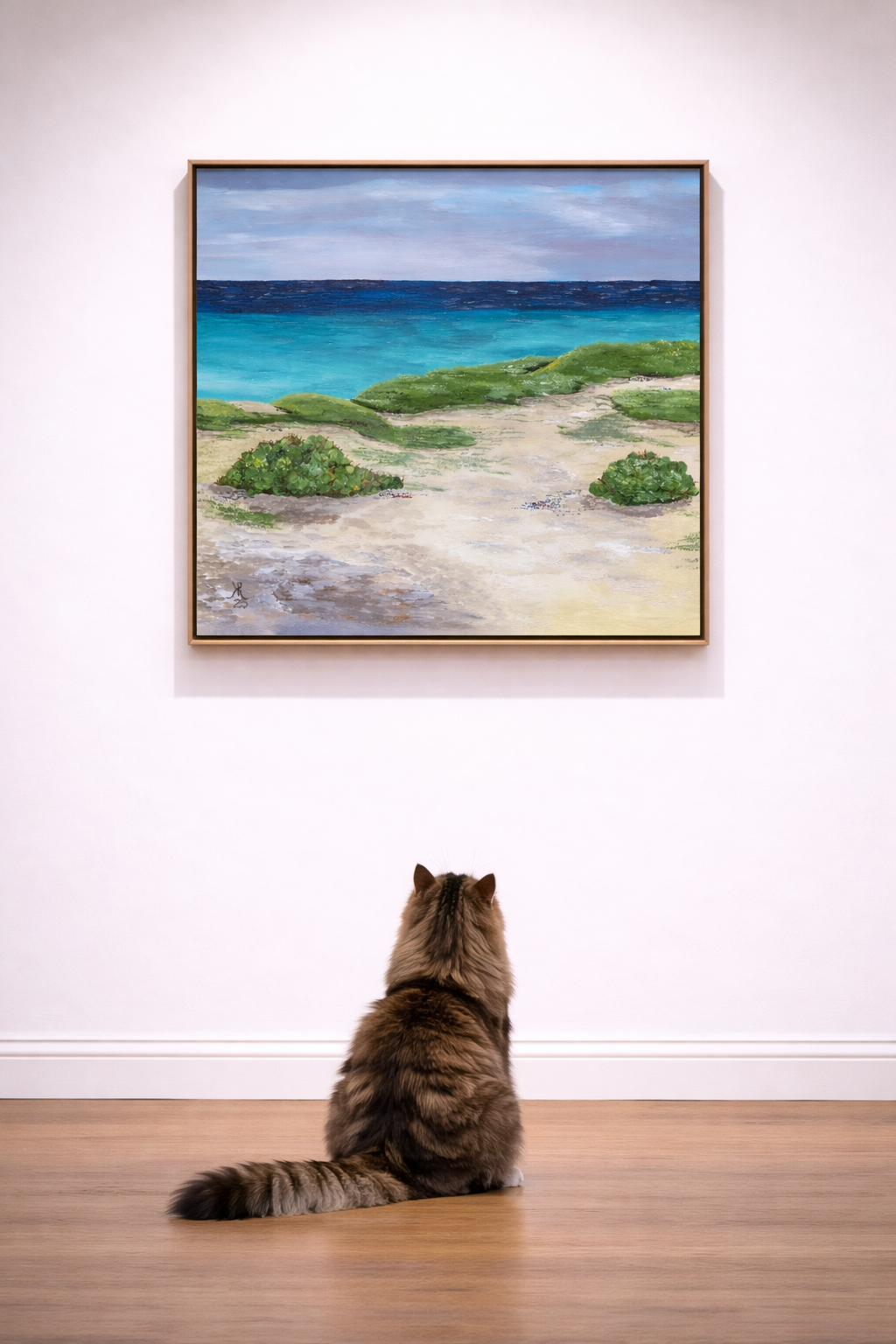 Aruba Baby Beach Framed Canvas Print – Tropical Coastal Landscape Wall Art