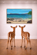 Sugar Beach Reef St. Thomas Framed Canvas Print – Caribbean Coastal Wall Art
